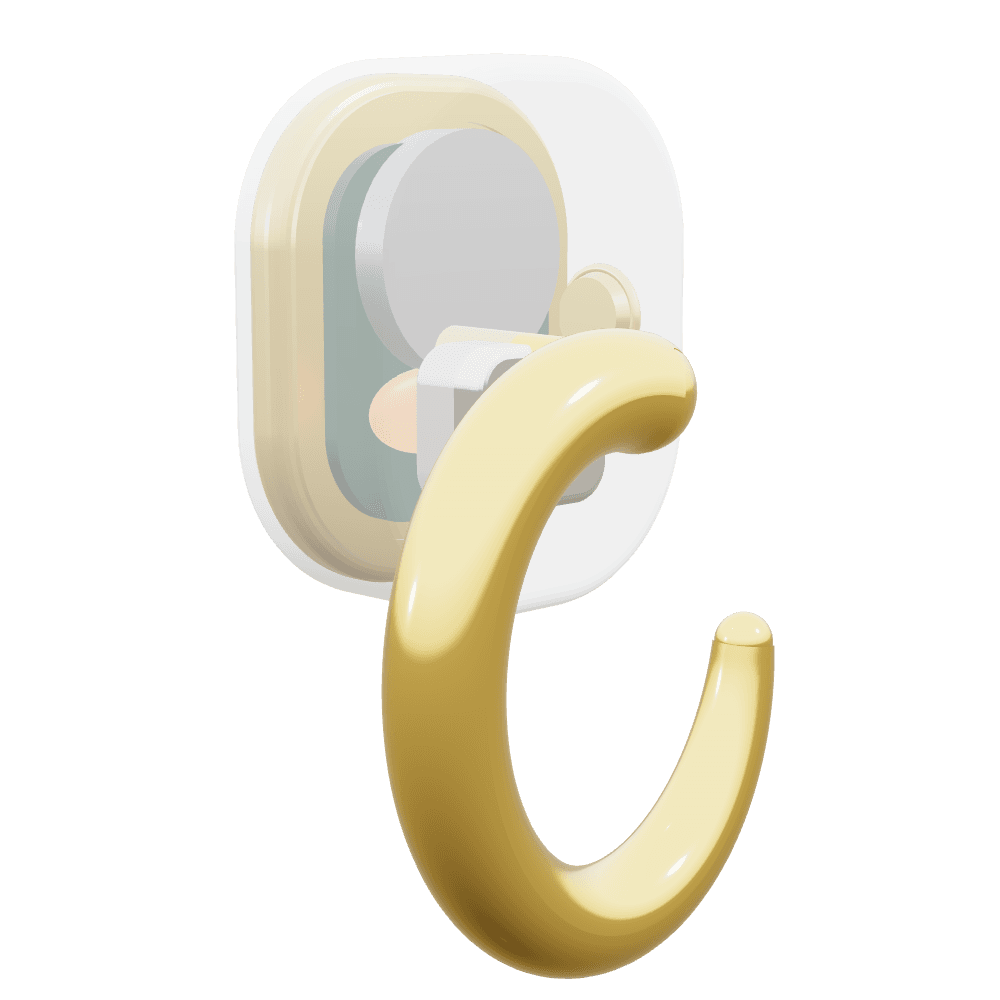 Nurnex Earring seen from behind, the clear sensor back with its optical LED